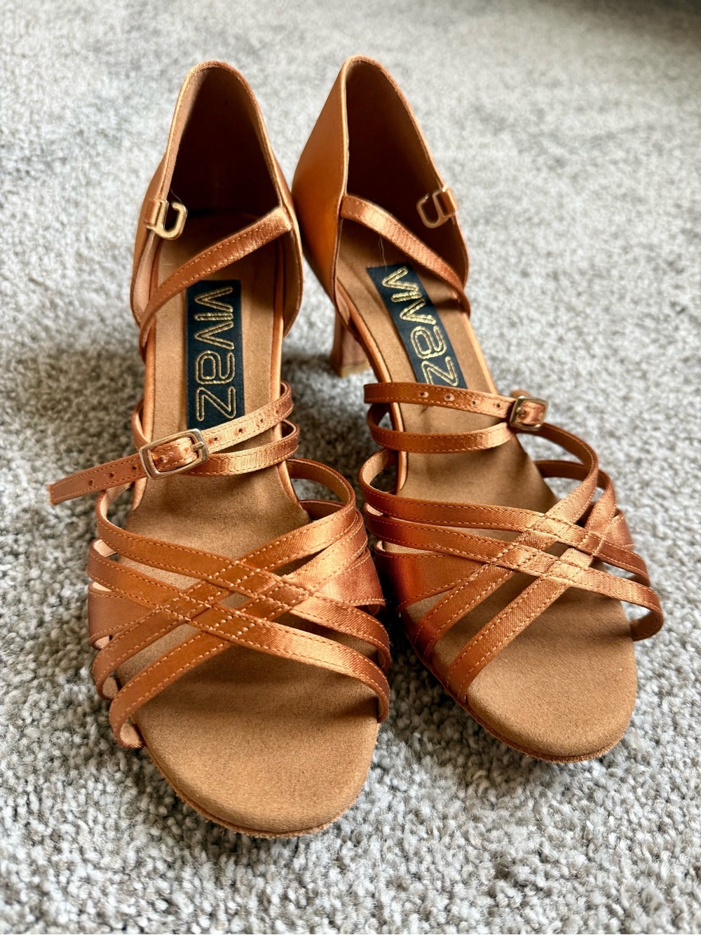 Anna - 2.5" Wide Fit Latin Dance Heels - NWOT